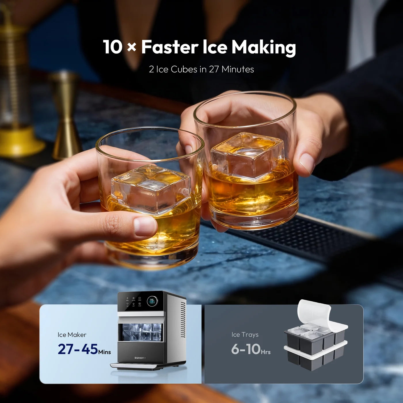 Euhomy Rock Plus Square Ice Maker