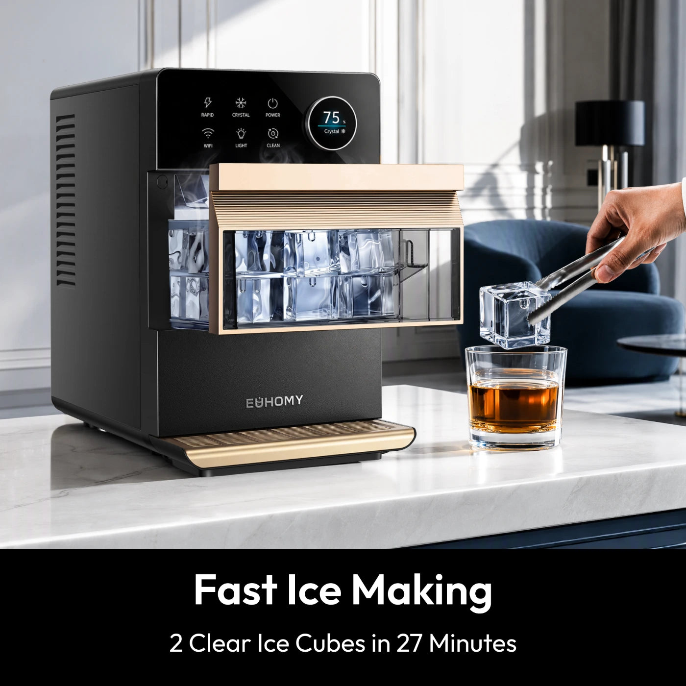 Euhomy Rock Plus Square Ice Maker